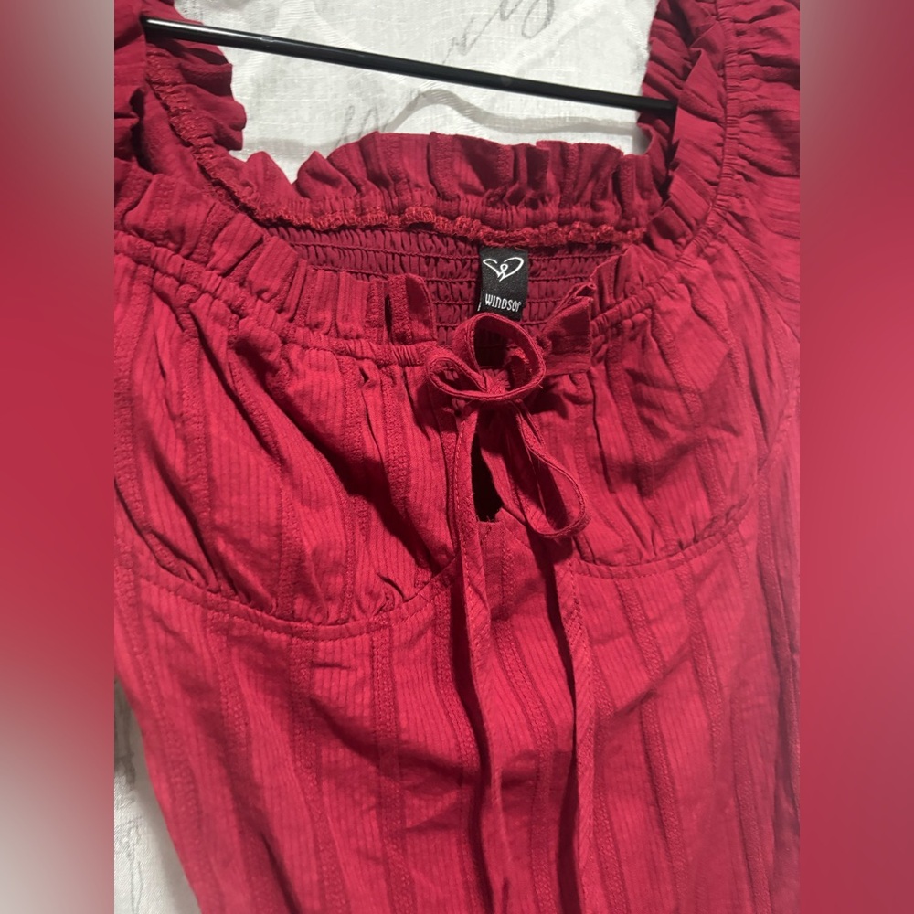 Windsor Red Ruffled Mini Dress❤️✨ - Picture 2 of 8